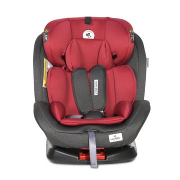 Scaun auto Lynx isofix 0-36 kg rotativ 360 grade Black Red