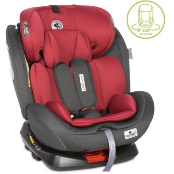 Scaun Auto Lyra Isofix rotativ 360 grade 0-36 kg Black & Red