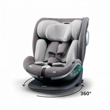 Scaun auto pentru copii, Opal, 0-36 Kg, 40 - 150 Cm, Tehnologie Isofix I-Size, Rotire 360 grade, Pozitie somn si tetiera, Grey