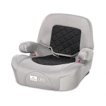Inaltator auto Lorelli Leo, Isofix, 22-36 kg, spatar detasabil, husa detasabila, cotiere (Gri)