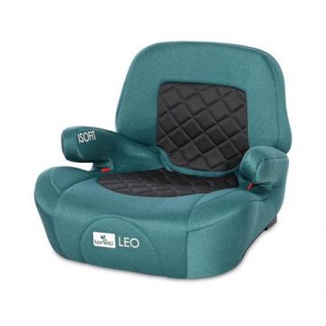 Inaltator auto Lorelli Leo, Isofix, 22-36 kg, spatar detasabil, husa detasabila, cotiere (Verde)