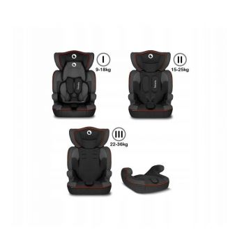 Scaun auto Levi One Sporty Spatar detasabil, 9-36 Kg, Negru