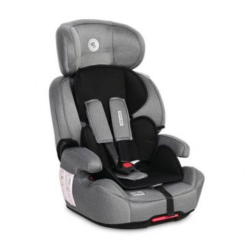 Scaun auto Lorelli Iris, Isofix, 9-36 Kg, buzunar lateral, tetiera reglabila in 3 pozitii, husa detasabila, sistem antibasculare, Gri