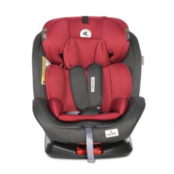 Scaun auto Lorelli Lynx, Isofix, 0-36 kg, rotativ 360 grade, Black Red
