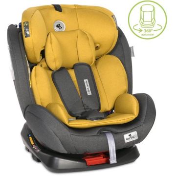 Scaun Auto Lyra Isofix rotativ 360 grade 0-36 kg Black & Lemon Curry