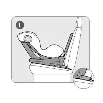 Scaun auto rotativ cu isofix 0-25 kg Twister Black