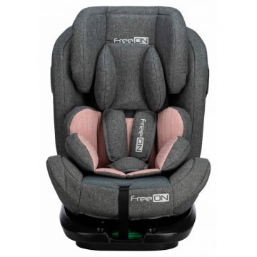Scaun auto Ultima 0-12 ani rotire 360 grade Isofix I-Size si Top Tether pink