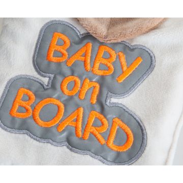 Semn reflectorizant Baby on Board BabyJem Rosu