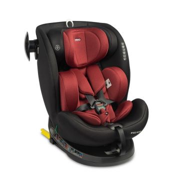 Scaun auto, Caretero, Commo, i-Size, 40-150 cm, 0-36 kg, Cu Isofix+Top Teather, Protectie laterala, Rotire 360 grade, Reglare spatar, Reglare tetiera, Conform R129/02, 0 luni+, Rosu