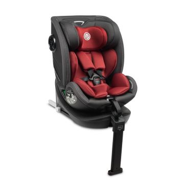 Scaun auto, Caretero, Fortis, i-Size, 40-150 cm, 0-36 kg, Cu sistem Isofix+picior stabilizator, Rotire 360 grade, Reglare spatar in 4 trepte, Reglare tetiera pana la 26 cm, Conform R129/02, 0 luni+, Rosu