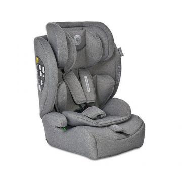 Scaun auto pentru copii Lorelli Adventure, i-Size, R129, 15 Luni-12 Ani, 76-150 cm, tetiera reglabila pe inaltime, sistem de protectie impact lateral, cotiere, calitate premium, Gri