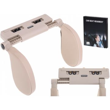 Suport tetiera auto Reglabila din piele ecologica Beige